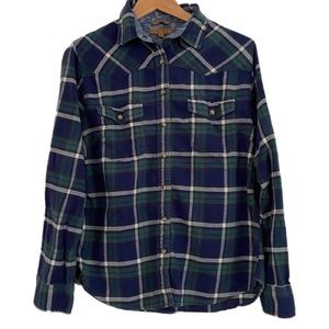 Plaid Button Down Flannel Shirt Size M
